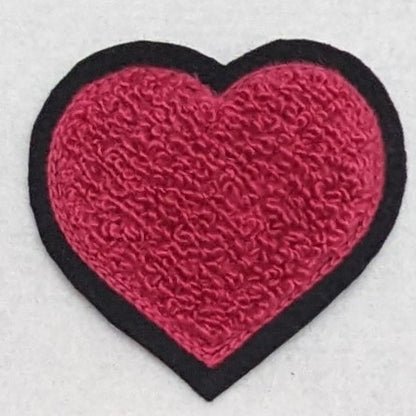 Super Cute Small Chenille Heart Patch - Sew On - Available In Different Colors!