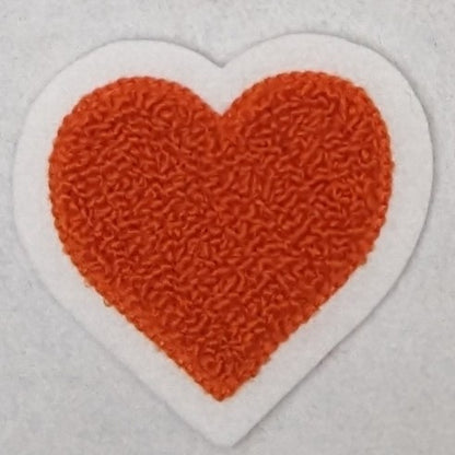 Super Cute Small Chenille Heart Patch - Sew On - Available In Different Colors!