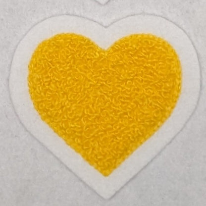 Super Cute Small Chenille Heart Patch - Sew On - Available In Different Colors!