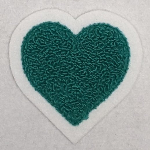 Super Cute Small Chenille Heart Patch - Sew On - Available In Different Colors!