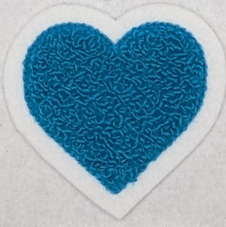 Super Cute Small Chenille Heart Patch - Sew On - Available In Different Colors!