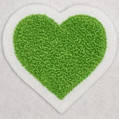 Super Cute Small Chenille Heart Patch - Sew On - Available In Different Colors!