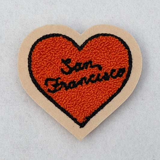 Vintage Style Chenille San Francisco Heart